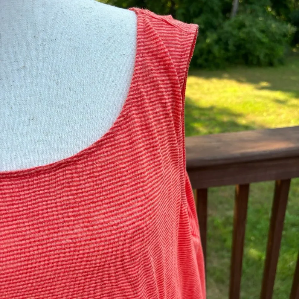 Eileen Fisher Women's Firefly Ballet Linen Jersey Shift Dress Orange XL NWT $198 - Picture 4 of 12
